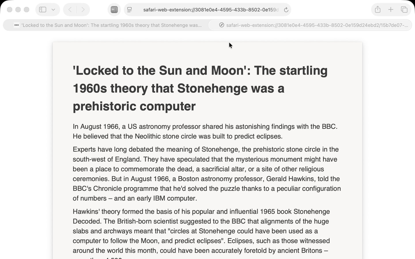 The AreaderZ article view on macOS laid out for print and PDF export, with no ads, navigation or cookie banners.